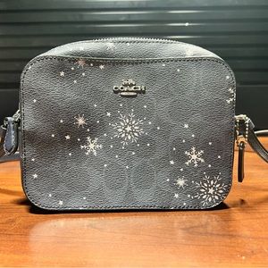 NWOT Coach Mini Camera Bag With Snowflake Print